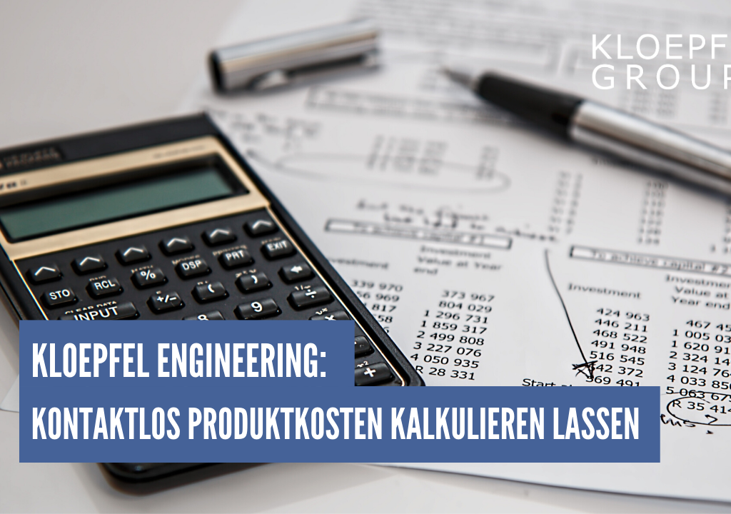 Kontaktlos Produktkosten kalkulieren lassen