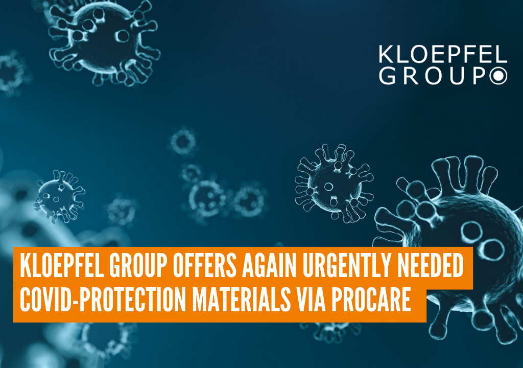 Kloepfel Group offers again urgently needed COVID-protection materials via ProCare
