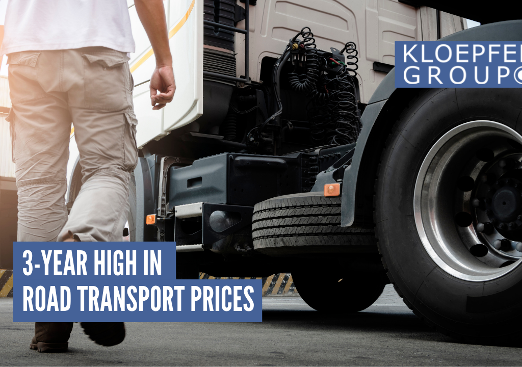 3-year high in road transport prices
