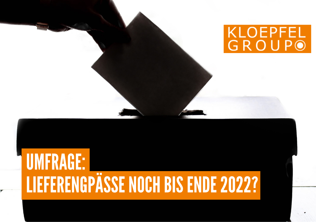 Umfrage: Lieferengpässe noch bis Ende 2022?