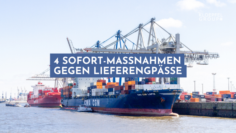 4 Sofort-Maßnahmen gegen Lieferengpässe