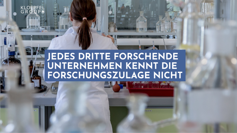 Jedes dritte forschende Unternehmen kennt die Forschungszulage nicht