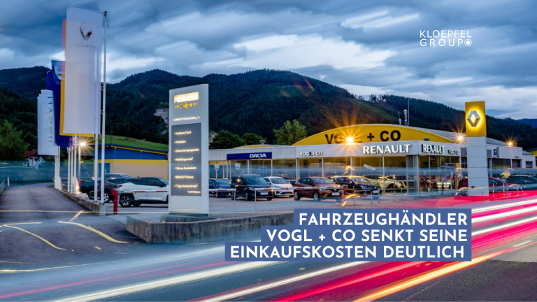 Fahrzeughändler VOGL + CO senkt seine Einkaufskosten deutlich