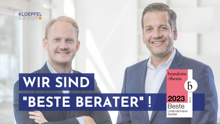 Kloepfel Group im achten Jahr in Folge als „Beste Berater“ ausgezeichnet