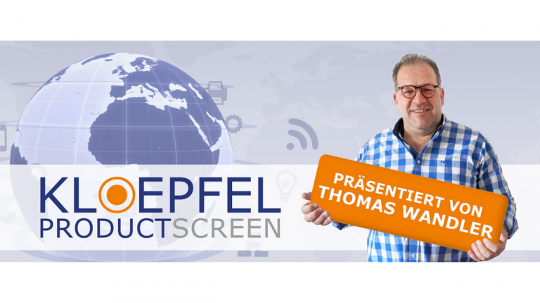 KLOEPFEL – PRODUCT-SCREEN über Kloepfel Interim