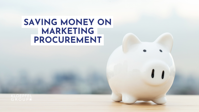 Saving money on marketing procurement