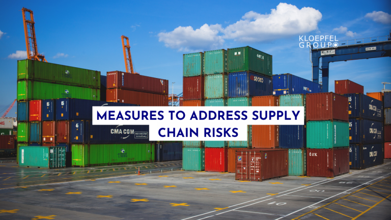 Measures to address supply chain risks