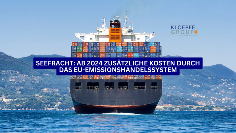 Seefracht: Ab 2024 zusätzliche Kosten durch das EU-Emissionshandelssystem
