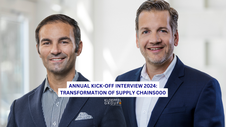 Annual kick-off interview 2024: Transformation of supply chains