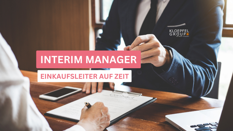 Interim Manager: Einkaufsleiter auf Zeit