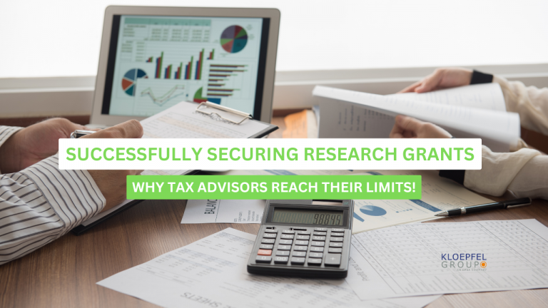 Successfully securing research grants: Why tax advisors reach their limits!